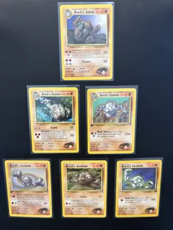 Pokemon TCG Gym Challenge Brock's Golem/Graveler/Geodude Lot (6) - Image 1