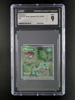 2016 Pokemon BULBASAUR #95 Wafer Stickers Pt.4 Japanese CGC 9 - Image 1