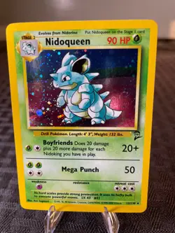 Pokemon Nidoqueen TCG Holo Unlimited Rare Card 12/130 Base Set 2 - Image 1