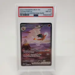 2023 POKEMON MEW EN-151 SPECIAL ILLUSTRATION RARE #199 CHARIZARD EX PSA 8 - Image 1