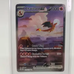 2023 POKEMON MEW EN-151 SPECIAL ILLUSTRATION RARE #199 CHARIZARD EX PSA 8 - Image 2