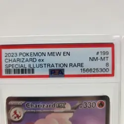 2023 POKEMON MEW EN-151 SPECIAL ILLUSTRATION RARE #199 CHARIZARD EX PSA 8 - Image 4