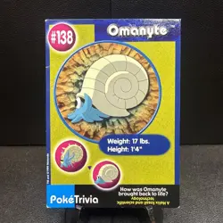 Pokemon 1999 Burger King Promo #138 Omanyte - Image 1