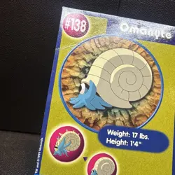 Pokemon 1999 Burger King Promo #138 Omanyte - Image 2