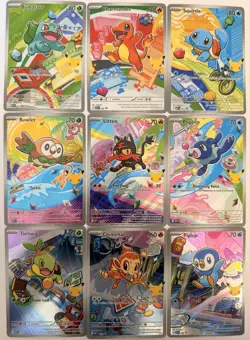 Pokemon TCG First Partner Illustration Series 1 Complete Promo Set - Image 1