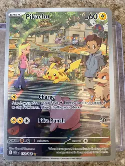 2023 Pokemon SV 151 Pikachu Illustration Rare #173/165 - Image 1