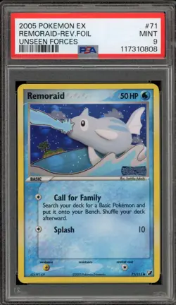 Pokemon Remoraid EX Unseen Forces Reverse Holo #71 PSA 9 Mint - Image 1
