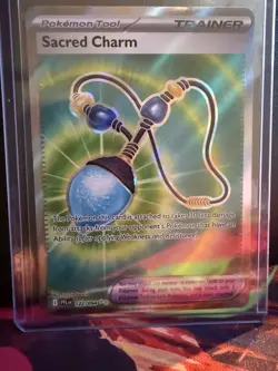 Sacred Charm 122/094 Full Art Double Rare Pokemon TCG Phantasmal Flames NM - Image 1