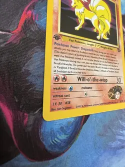 2000 Pokemon Gym Challenge 1st Edition Brock's Ninetales LP - Image 5