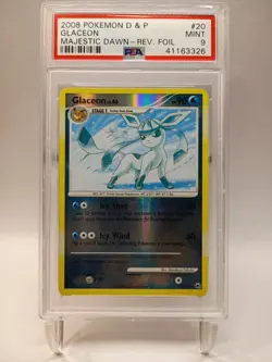 PSA 9 Pokemon Glaceon 20/100 Majestic Dawn Reverse Holo Rare 2008 ENG - Image 2