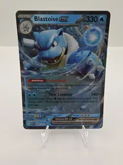 Pokemon TCG Blastoise ex Scarlet & Violet-151 009/165 Holo Double Rare - Image 1