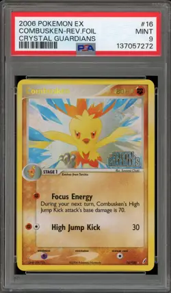 Pokemon Combusken EX Crystal Guardians Reverse Holo Rare #16 PSA 9 Mint - Image 1