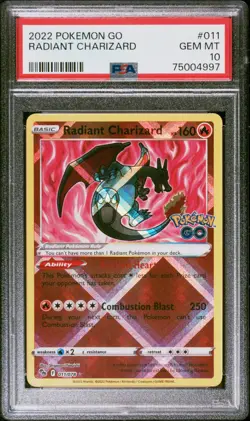Radiant Charizard Pokemon Go 011 NM PSA 10 - Image 1