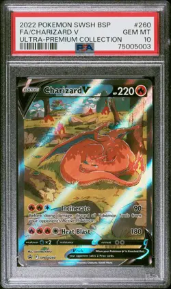 Fa/Charizard V Pokemon Swsh Black Star Promo 260 NM PSA 10 - Image 1