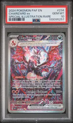 Charizard Ex Pokemon Paf En-Paldean Fates 234 NM PSA 10 - Image 1
