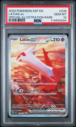Latias Ex Pokemon Ssp En-Surging Sparks 239 NM PSA 10 - Image 1