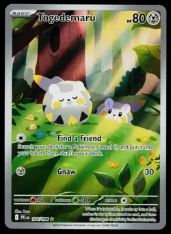 Togedemaru 104/094 Illustration Rare Phantasmal Flames Pokemon Holo Near Mint - Image 1