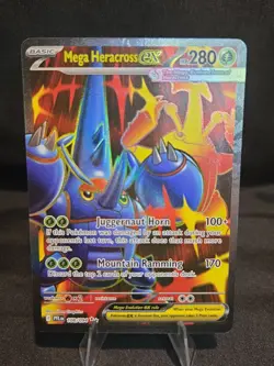 Pokemon Mega Heracross EX 108/094 Me02 Phantasmal Flames Holo Full Art 280 HP - Image 1