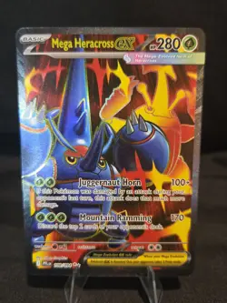 Pokemon Mega Heracross EX 108/094 Me02 Phantasmal Flames Holo Full Art 280 HP - Image 2