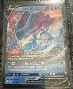 Pokemon TCG Suicune V 031/203 SWSH07 Evolving Skies Ultra Rare Holo EN 210HP - Image 1