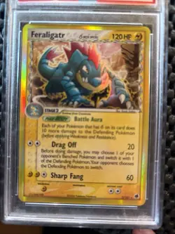 2006 POKEMON EX DRAGON FRONTIERS #2 FERALIGATR-HOLO PSA 7 - Image 2