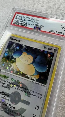2004 POKEMON EX FIRE RED & LEAF GREEN 15 SNORLAX-REVERSE FOIL - Image 2