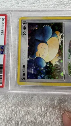 2004 POKEMON EX FIRE RED & LEAF GREEN 15 SNORLAX-REVERSE FOIL - Image 3
