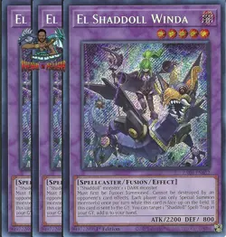 Yugioh! 3x El Shaddoll Winda RA04-EN052 Secret Rare 1st Ed NM - Image 1