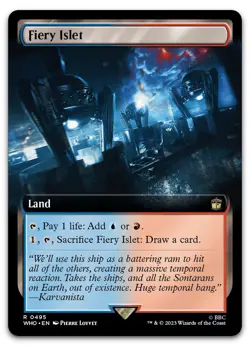 Fiery Islet (Extended Art) #495 (NM) Doctor Who WHO Magic MTG - Image 1
