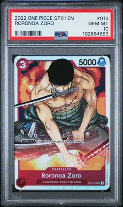2022 One Piece ST01 Straw Hat Crew - Roronoa Zoro #013 SR - Image 3
