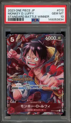 One Piece CCG Monkey.D.Luffy Standard Battle Winner Japanese ST01-012 PSA 10 - Image 1