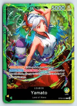 Yamato OP06-022 One Piece Starter Deck 28: GREEN/YELLOW Yamato Leader Near Mint - Image 1