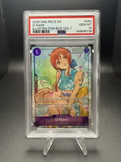 2025 ONE PIECE #062 ILLUSTRATION BOX VOL 1 PROMO O-NAMI PSA 10 GEM MINT - Image 1