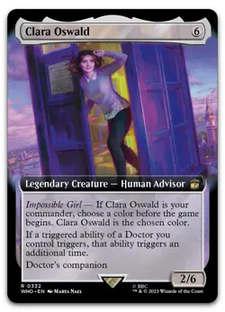 Clara Oswald (Extended Art) #332 (NM) Doctor Who WHO Magic MTG - Image 1