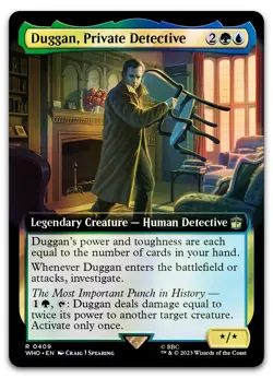 Duggan, Private Detective (Extended Art) #409 (Foil) NM Doctor Who WHO Magic MTG - Image 1