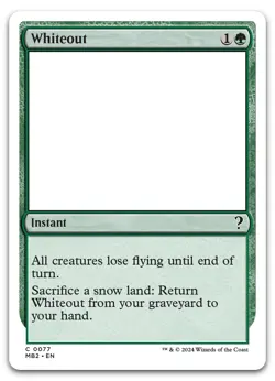 Whiteout (White Border) #77 (NM) Mystery Booster 2 MB2 Magic MTG - Image 1
