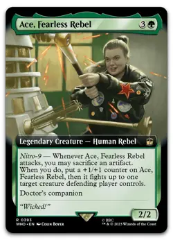 Ace, Fearless Rebel (Extended Art) #393 (NM) Doctor Who WHO Magic MTG - Image 1