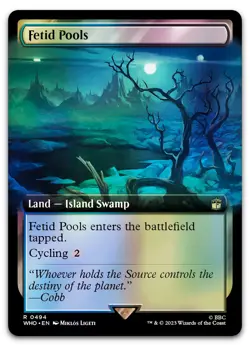 Fetid Pools (Extended Art) #494 (Foil) (NM) Doctor Who WHO Magic MTG - Image 1
