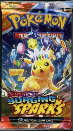 Pokemon Surging Sparks Booster Pack - 10 Cards / Pack - Random Art - SEALED - Image 1