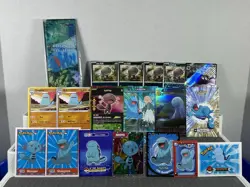 Pokemon Quagsire Lot Pokemon Lot of 19 Cards and Stickers Quagsire Pokemon Lot - Image 1