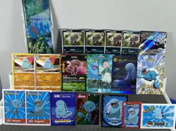 Pokemon Quagsire Lot Pokemon Lot of 19 Cards and Stickers Quagsire Pokemon Lot - Image 2