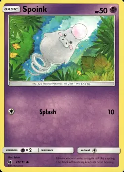 Spoink 41/111 | Sun & Moon - Crimson Invasion | Pokemon TCG | English | Common - Image 2