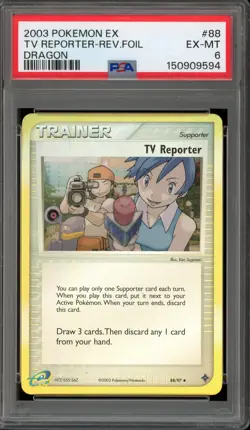 Pokemon TV Reporter EX Dragon Reverse Holo #88 PSA 6 - Image 1