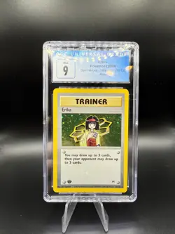 Pokemon Erika Gym Heroes 1st Edition Holo Rare #16 CGC 9 Mint - Image 1