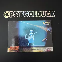 Introductions Mewtwo Strikes Back Textured Holo Pokemon Card Topps Black Logo 21 - Image 1