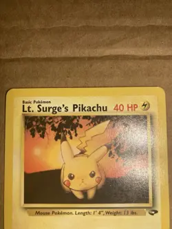 Lt. Surge’s Pikachu Pokemon Card Gym Challenge 84/132 HP - Image 3