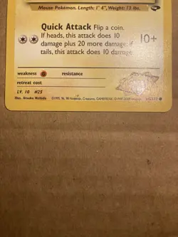 Lt. Surge’s Pikachu Pokemon Card Gym Challenge 84/132 HP - Image 4