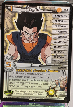 Score Vegito Dragon Ball Z TCG Card 123 2003 - Image 1