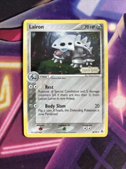 Lairon 38/92 Reverse Holo Stamped EX Legend Maker Pokemon Card 2006 LP/MP - Image 1