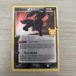 Pokemon TCG Umbreon Star Celebrations Holo Card 17/17 Classic Collection - Image 1